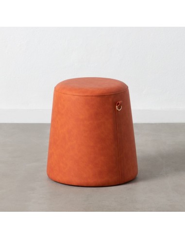 Pouf Rouge foncé Cuir synthétoqie 41 x 41 x 42 cm DMF