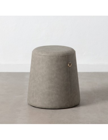 Pouf Gris Cuir synthétoqie 41 x 41 x 42 cm DMF