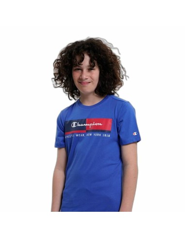 T-shirt à manches courtes enfant Champion Crewneck  Bleu