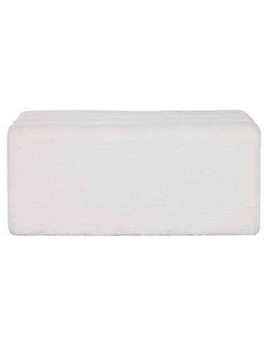 Banquette Home ESPRIT Blanc Polyester Bois MDF 100 x 45 x 43 cm