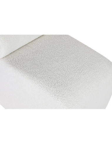 Banquette Home ESPRIT Blanc Polyester Bois MDF 48 x 69 x 63 cm