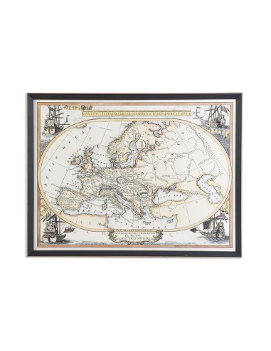 Cadre DKD Home Decor Mappemonde (83,5 x 3 x 63,5 cm)