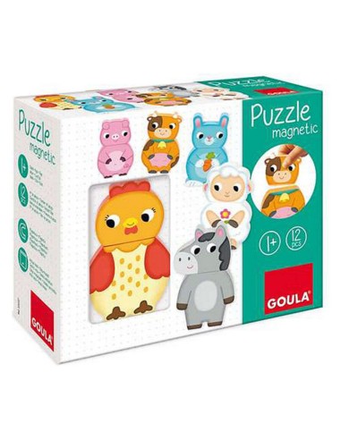 Puzzle en Bois Personnalisable Goula Diset (12 pcs)