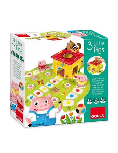 Jeu en bois Diset Goula 3 Little Pig (ES-PT-FR-IT-EN-CS)