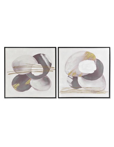 Cadre DKD Home Decor Abstrait (2 Unités) (60 x 3,5 x 60 cm)