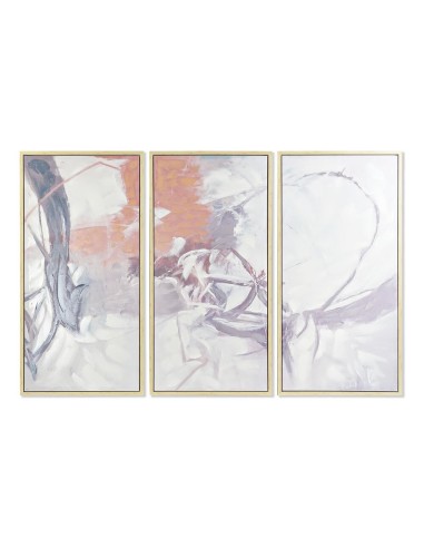 Jeu de 3 tableaux DKD Home Decor Abstrait (180 x 4 x 120 cm) (3 pcs)