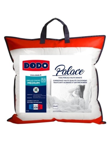 DODO Oreiller Percale Anti-Acariens PALACE - 65 x 65 cm