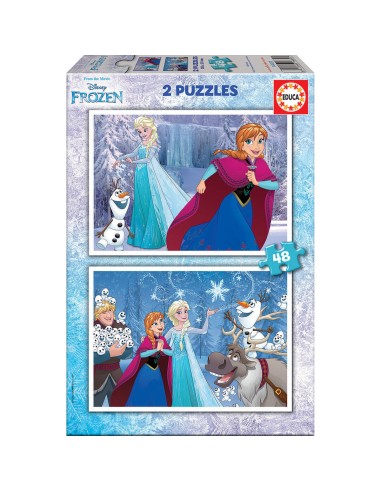 Set de 2 Puzzles   Frozen Believe         48 Pièces 28 x 20 cm  