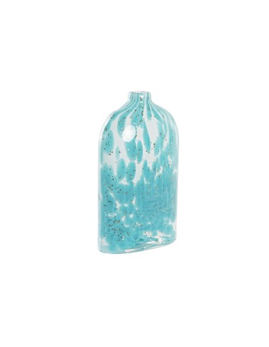 Vase DKD Home Decor Bleu Verre méditerranéen 12 x 7,5 x 21,5 cm