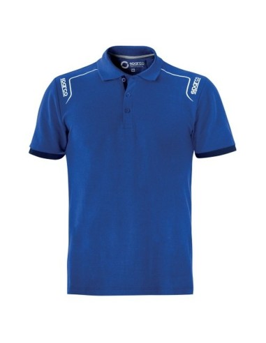 Polo à manches courtes homme Sparco TECH STRETCH Bleu (Taille L)