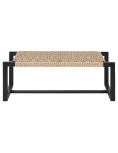 Banquette Home ESPRIT Noir Fibre synthétique Fibre bois de teck 120 x 40 x 45 cm 2