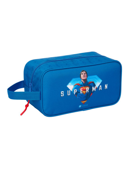Range-Chaussures de Voyage Superman Bleu 29 x 15 x 14 cm