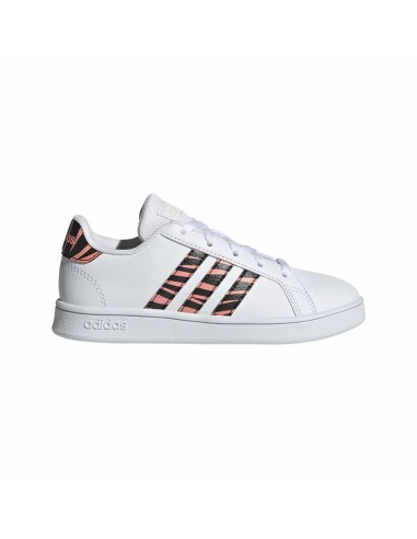 Chaussures de Sport pour Enfants Adidas Grand Court Print Blanc