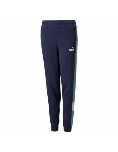 Pantalons de Survêtement pour Enfants Puma Essential Colorblock B Bleu foncé