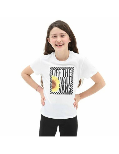 T shirt à manches courtes Enfant Vans Sunlit Crew Blanc