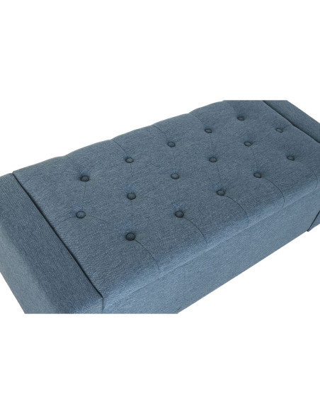 Banquette Home ESPRIT Bleu Polyester Bois 120 X 50 X 42 CM
