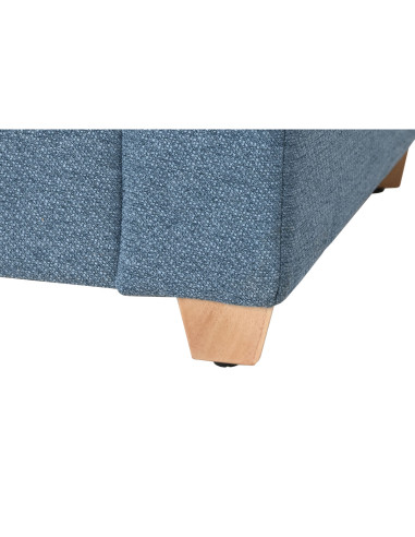 Banquette Home ESPRIT Bleu Polyester Bois 120 X 50 X 42 CM