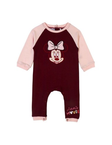 Barboteuse à Manches Longues pour Bébé Minnie Mouse Bordeaux