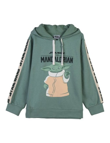 Sweat à capuche enfant The Mandalorian Vert