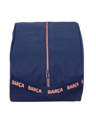 Range-Chaussures de Voyage F.C. Barcelona Blue marine 34 x 15 x 18 cm