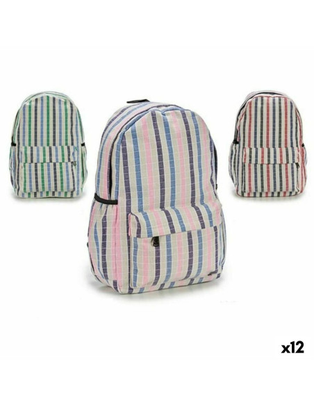 Cartable Rayures Multicouleur 13 x 45 x 31 cm 12 Unités