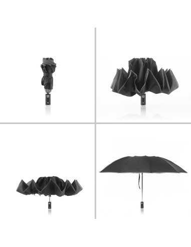 Parapluie Pliable à Fermeture Inversée avec LED Folbrella InnovaGoods