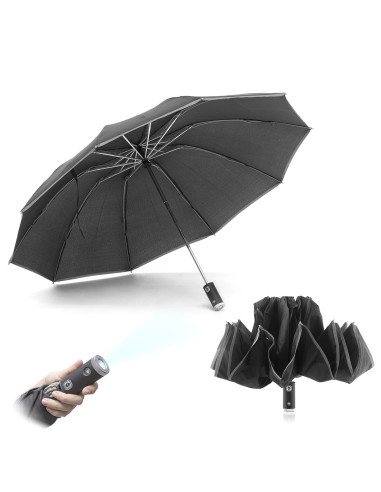 Parapluie Pliable à Fermeture Inversée avec LED Folbrella InnovaGoods
