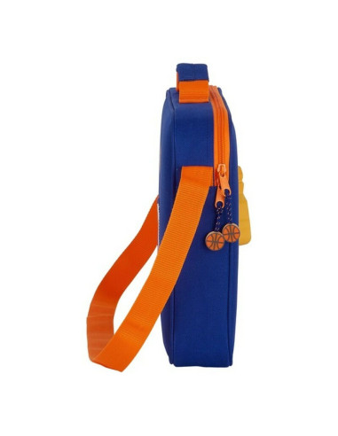 Cartable d'école Valencia Basket Bleu Orange (38 x 28 x 6 cm)