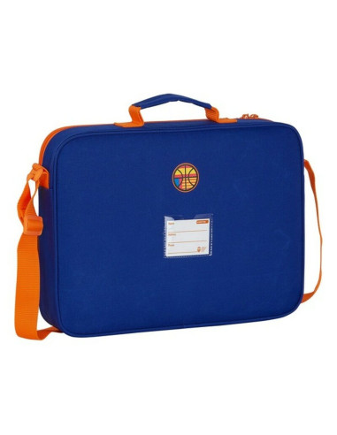 Cartable d'école Valencia Basket Bleu Orange (38 x 28 x 6 cm)