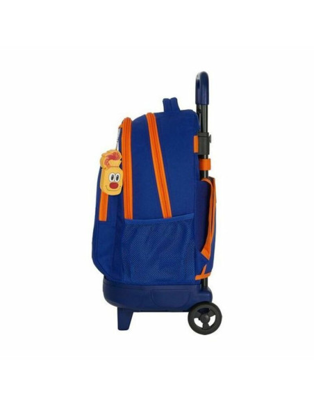 Cartable à roulettes Compact Valencia Basket M918 Bleu Orange (33 x 45 x 22 cm)