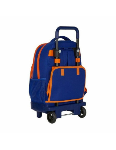 Cartable à roulettes Compact Valencia Basket M918 Bleu Orange (33 x 45 x 22 cm)