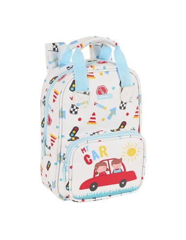 Cartable Safta My car Blanc Multicouleur (20 x 28 x 8 cm)