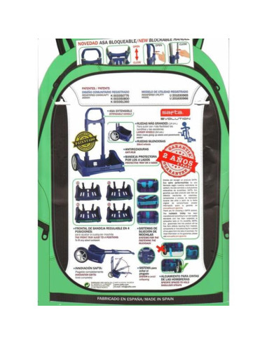 Chariot pour sac à dos Safta Rose