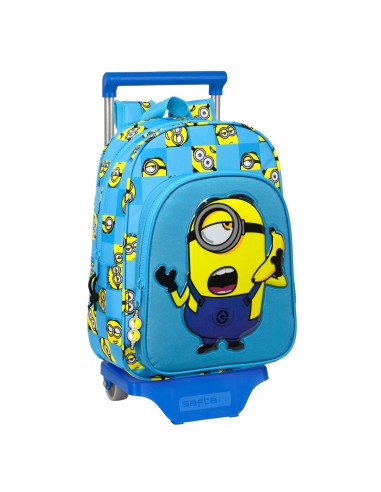 Cartable à roulettes Minions Minionstatic Bleu (26 x 34 x 11 cm)