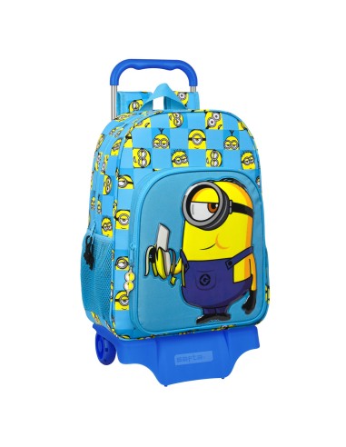 Cartable à roulettes Minions Minionstatic Bleu (33 x 42 x 14 cm)