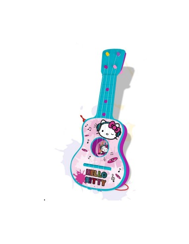 Guitare pour Enfant Hello Kitty Bleu Rose 4 Cordes