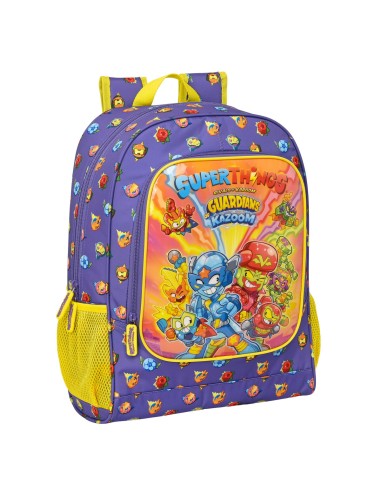 Cartable SuperThings Guardians of Kazoom Violet Jaune (32 x 42 x 14 cm)