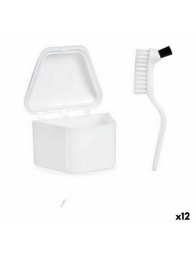 Set pour Dentiers Blanc polypropylène (12 Unités)