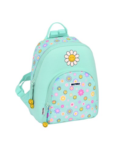 Sac à dos enfant Smiley Summer fun Mini Turquoise (25 x 30 x 13 cm)