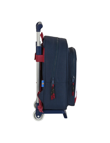 Cartable à roulettes F.C. Barcelona Corporativa Bleu Bordeaux (27 x 33 x 10 cm)