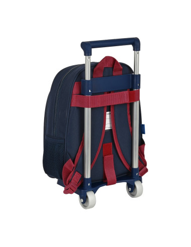 Cartable à roulettes F.C. Barcelona Corporativa Bleu Bordeaux (27 x 33 x 10 cm)
