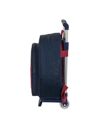 Cartable à roulettes F.C. Barcelona Corporativa Bleu Bordeaux (27 x 33 x 10 cm)