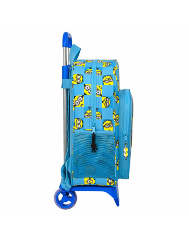 Cartable à roulettes Minions Minionstatic Bleu (33 x 42 x 14 cm)